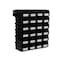 Triton Products Wall Storage Unit with (24) 7-3/8" L x 4-1/8" W x 3" H Black Bins & Wall Mount Rails 3-220BKWS - alternate 1